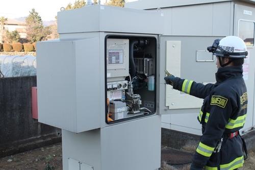 非常用発電機動作点検の様子