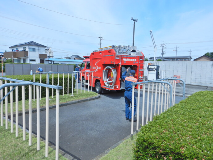 消防車転回訓練