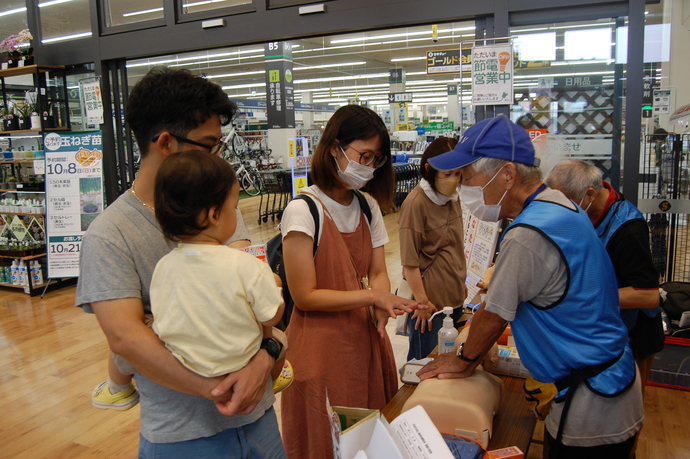 心肺蘇生法の展示