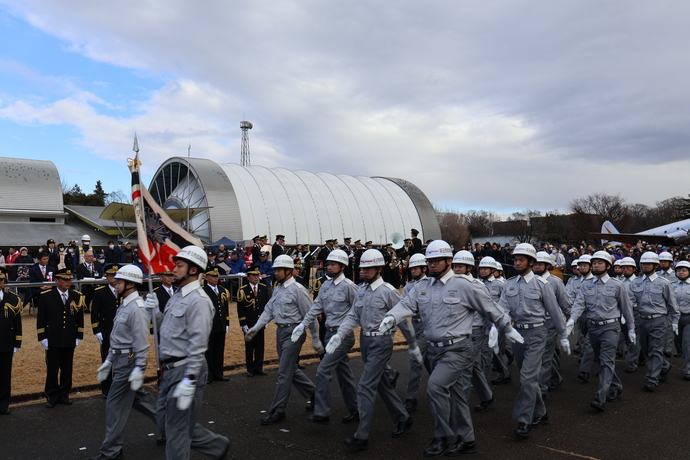 消防出初式の様子（徒列分列行進）