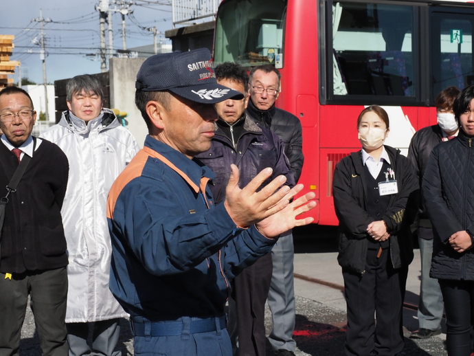 消防第2課大隊長による訓練講評の写真