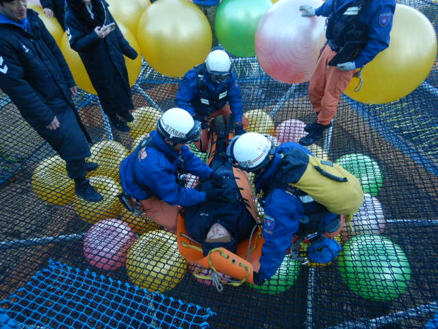 　救助隊訓練風景